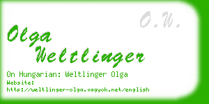 olga weltlinger business card